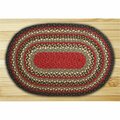 Capitol Earth Rugs Burgundy-Olive-Charcoal Oval Rug 04-338